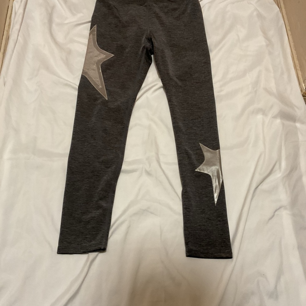 Heroine Sport Leggings in charcoal  with Stars size Small